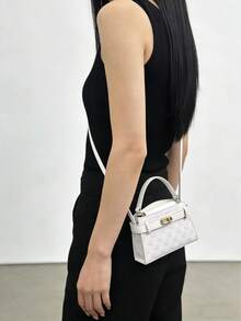 Bolso de mano casual versátil y de color contrastante de moda para mujeres - Blanco - Ver 4