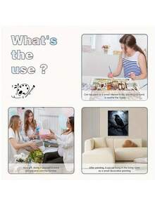 40*50厘米（不含画框）一套奇幻写实乌鸦场景套装，包含：颜料、画笔、挂钩、免钉钉、示例图片，适合初学者进行数字绘画，无框，数字油画，手工套装，丙烯画，是家居墙面装饰和礼品的理想之选。 - 40*50厘米 - 查看 7