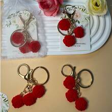 15pcs Elegant Rose Key Chain Party Favor Set, Including Delicate Key Chains, Gift Bags And Thank You Tags - Metal Key Chain Gifts Suitable For Weddings, Birthdays, Valentine's Day And Bridal Showers - Durable Zinc Alloy Key Chain Set - A - View 4