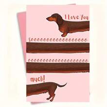 1 Thiệp tình yêu chủ đề chó Dachshund kèm phong bì - Món quà hoàn hảo cho Ngày Valentine và Kỷ niệm, thể hiện tình cảm lãng mạn với người yêu hoặc người thân thương. - Nhiều màu - Xem 14