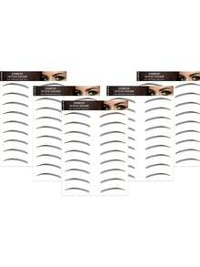 （5张）逼真眉毛纹身贴纸，防水持久仿真纹身贴纸，个性化性感临时纹身 - 黑色 - 查看 8