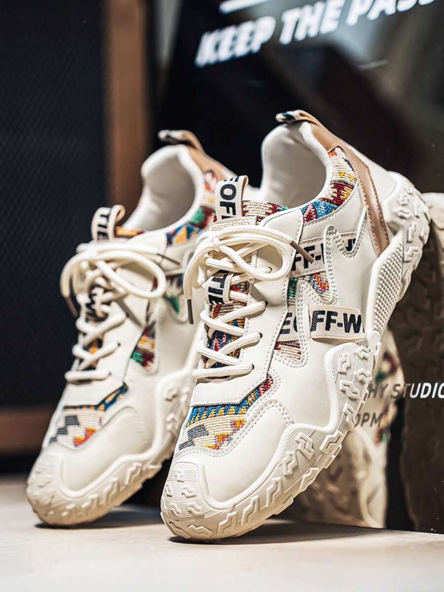 Giày đế bằng dệt kim, giày thể thao đôi đa năng, giày thể thao thoải mái, thoáng khí (Chữ cái ngẫu nhiên) - Mika - Xem 1