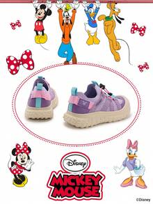 Disney 米奇官方授权联名款 | 一双儿童运动鞋，适合日常、节日、运动和户外活动穿着。穿着舒适贴合脚型，防滑、耐磨、透气。（男童运动鞋、男童板鞋、儿童运动鞋、女童运动鞋、女童板鞋） - 紫色 - 查看 3