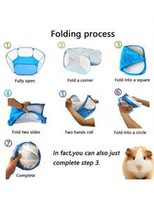 1 pieza Parque de ejercicio portátil para animales pequeños, Carpa de burbuja plegable para hámster para exteriores, Color aleatorio - Unitalla - Ver 5