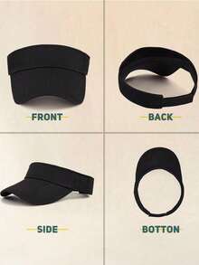 1 chiếc mũ chống nắng nữ, mũ đi biển mùa hè, mũ bảo vệ da khỏi ánh nắng mặt trời, mũ thể thao unisex có thể điều chỉnh, mũ mùa hè - Nhiều màu - Xem 8