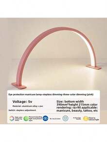 1 buc. Lampă LED profesională în formă de semilună, lampă de birou alimentată prin USB cu 3 moduri de temperatură a culorii, potrivită pentru manichiură, extensii de gene, tatuaj și îngrijire a pielii - Multicolor - Vizualizare 18