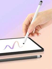 1pc Universal Alloy Dual-Tip Capacitive Stylus Pen, Suitable For IPad, Smartphone, Tablet - Multicolor - View 4