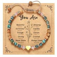 Inspirational Women's Birthday - Healing Natural Stone Bracelet, Missing You, Wishing You A Speedy Recovery, Friends And - 彩色 - 查看 11