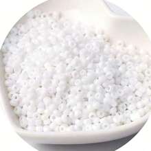 1 Pack 3mm White Ceramic Bead Glass Seed Beads, DIY Jewelry Accessories For Earrings, Bracelets, Necklaces - White - View 4
