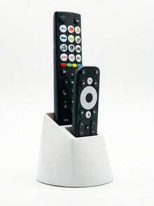 1pc Remote Control Holder, Living Room & Bedroom Media Storage Rack, Decorative Remote Control Organizer Can Hold 2 Remotes, No Power Needed, Easy To Use, Durable And Convenient - Multicolor - View 2