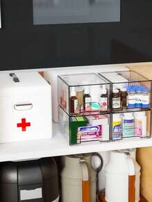 Hộp đựng đồ trang điểm đa năng 2 trong 1, có thể treo tường hoặc để bàn, dùng trong phòng tắm. - Nhiều màu - Xem 6