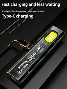 1pc Portable Bright LED COB Flashlight, Long Battery Life, Includes Lithium Battery, Mini Pocket Lamp, Floodlight Work Light With Magnet - As Shown In the Figure - View 6