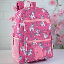 2026Trail Maker 17 Character School Backpacks Plush For Girls With Side Pockets Padded Straps - 毛絨櫻桃獨角獸 - 查看 7