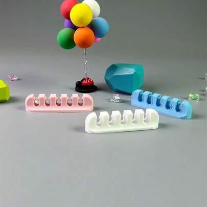 3D打印桌面线缆管理整理架，充电线收纳夹，防缠绕线缆分隔器