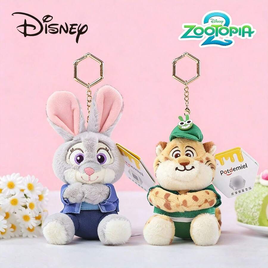 Disney 迪士尼疯狂动物城朱迪·霍普斯兔子警官毛绒玩偶,豹子警官毛绒挂件,生日礼物,派对礼品,情人节礼物,纪念品 - 彩色 - 查看 1