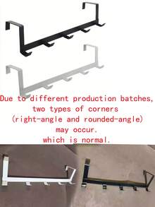 1pc Black Iron Wall Mounted Hook Rack, Heavy Duty 5-Tier Clothes Hanger Organizer, No Drilling Required - Multicolor - View 12