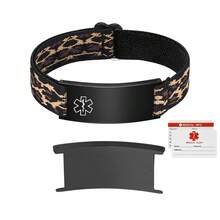 1 pieza Pulsera elástica médica personalizada de doble cara, adecuada para hombres, mujeres y unisex, con texto/foto/nombre grabado por láser, regalo personalizado para amigos, mamá, papá, novio, profesionales médicos - Anillo interior/exterior - Ver 6