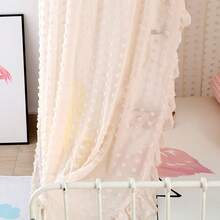 Baby Bed Canopy – Hanging Mosquito Net, Play Tent, Kids' Room Decor – Fabric Bed Accessory With Lace Trim (60 X 240 Cm) - 杏色 - 查看 7