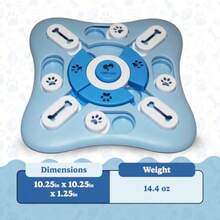 QILP Dog Puzzle Food Feeder Level 3 IQ Training Toy For Small Medium Large D Mental Enricent Aggressive Chewer Gift Interactive Treat Puzzle Blue - như hình ảnh - Xem 4