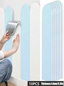 10pcs/Set 35.43" X 5.91" Modern Minimalist Arch Pattern Peel And Stick Wall Decals, Removable Reusable Home Decor For Living Room, Entryway, Bedroom, Comes With Easy Installation Instructions - 5.91 Inch * 23.62 Inch [10 Sheets] - View 9