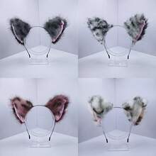 1 chiếc băng đô bằng sợi polyester thiết kế hình động vật dễ thương, phù hợp cho mọi mùa, tiệc chủ đề Halloween. - Nhiều màu - Xem 8