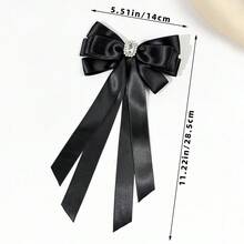 1 chiếc kẹp tóc nơ đính đá kiểu dáng sang trọng, thời trang cao cấp, thiết kế mới. - Nhiều màu - Xem 5