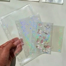 A5/A6/A7/M5 A5活页夹，烟花透明贴纸簿封面，贴纸簿补充装，贴纸簿，计划本，照片集，身份证和明信片收纳，办公用品，活页夹，个人信息册，卡片集 - 煙火 - 查看 4
