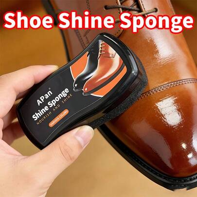 Glossy Sponge, Instant Shoe Polish Suitable For Leather Boots, Bags And Sofas, Nourishing And Brightening