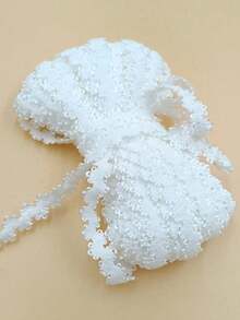 1 pieza Ropa interior de mujer talla 10 blanca con puño elástico de encaje, encaje con diseño de corona y flor de dos caras, accesorio de lencería para sujetador, banda elástica - banda elástica - Ver 6