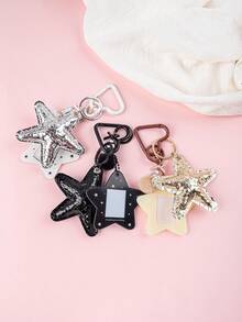 1 móc khóa hình ngôi sao Macaron ngọt ngào, đế trắng tinh tế, họa tiết bầu trời sao, chất liệu acrylic, kèm thiết kế quả bông nhỏ xinh, món quà đáng yêu dành cho bạn bè hâm mộ. - nhiều màu - Xem 6