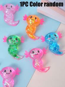1/3/4/5pcs Shiny Crystal Salamander Squishy Toys, Soft Slow Rebound, Anti-Stress Fidget Toys, Cute Small Gadgets, Taba Squishy, Portable Travel Finger Pinching Toys, Soft & Adorable, Suitable For All Ages Including Autism, Office Workers, Students, Ideal Holiday Gifts, Small Cute Fun Gifts - 彩色 - 查看 39
