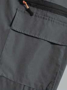 Men's Outdoor Multi-Pocket Cargo Pants, With Drawstring Waistband Design, Provides Ample Storage Space, Suitable For Outdoor Activities, Hiking And Daily Wear Sports - Grey - View 7