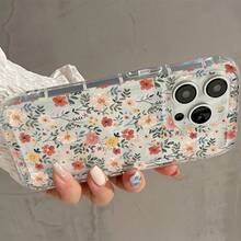 Funda para teléfono: 1 unidad de funda transparente con diseño floral y botánico, con cojín de aire y cobertura total, de TPU, para iPhone 16/15/14/13/12/11 Pro Max/XR, teléfonos móviles, bolsos, accesorios para móviles, fundas para teléfonos, decoración de interiores, accesorios, fundas transparentes para teléfonos, verano, correas para teléfonos, fundas para teléfonos de hombre, fundas negras para teléfonos, fundas rosas para teléfonos, funda para móvil para hombre, funda para móvil para mujer, protección para teléfonos móviles, accesorios de playa, artículos con diseño de fresa, fundas protectoras para teléfonos. - Estilo (1 pieza) - Ver 3