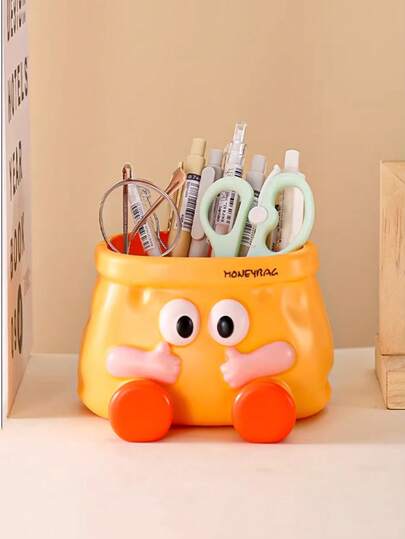 1 chiếc hộp đựng bút hình hoạt hình dễ thương, hộp đựng đồ dùng văn phòng đa năng, đồ dùng lưu trữ tại nhà, món quà sáng tạo cho sinh nhật và tốt nghiệp.