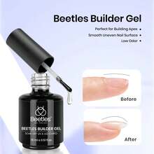 Beetles Top Coat Base Gel & Nail Glue Set-3Pcs No Wipe Top Coat Gel Nail Polish & Base Coat With 9 In 1 Nail Glue Shine Effect Long Lasting Soak Off Uv Light Lamp Diy Nail Gifts For Women & Girls - 3PCS 15ML No Wipe Top Coat and Base Coat Set - 查看 4