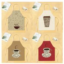1 chiếc tạp dề họa tiết cà phê, tạp dề in hình thời trang ngộ nghĩnh, tạp dề nhà bếp, tạp dề nấu nướng, tạp dề gia đình sáng tạo. - Nhiều màu - Xem 12