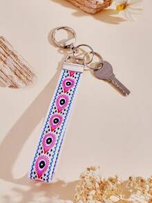 1 móc khóa hợp kim kẽm, móc khóa thêu nhiều màu, móc khóa, phụ kiện túi xách, quà tặng cho nữ, móc khóa dây đeo dệt, phụ kiện móc khóa, móc khóa đeo cổ tay, móc khóa dây đeo dệt in họa tiết, móc khóa xe hơi nữ, móc khóa phụ kiện túi xách nữ, móc khóa đa năng, móc khóa thời trang nữ (Do sự khác biệt về góc chụp và ánh sáng, có thể có sự khác biệt nhỏ về màu sắc, vui lòng tham khảo sản phẩm thực tế.) - Nhiều màu - Xem 7