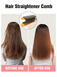 高温造型直发夹，碳纤维塑料直发梳，带自粘式直发配件，美发沙龙及家用直发夹 - 彩色 - 查看 5