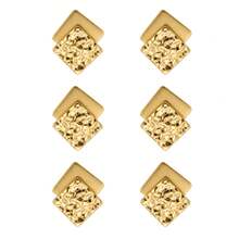 Women's Gold-Tone Square Double-Layer Earrings, Elegant Jewelry Suitable For Daily Wear, Parties Or Weddings, An Ideal Gift - Gold - View 12