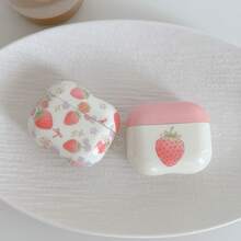 Funda para Apple con diseño de fresa linda con colgante, Funda protectora anti-caída para auriculares Apple Pro3/Pro2/4ta generación, regalo festivo, adecuado para regalo de novia - Blanco - Ver 6