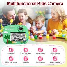 Kids Children Instant Camera Instant Print With Digital Camera 1080P Camera 48MP Ultra-Clear Photos Lightweight And Portable Camera Toy Kids Camera For Kids Camera Children's Camera For Boys And Girls Christmas, Birthdays Gifts For Girl And Boy - Multicolor - View 7