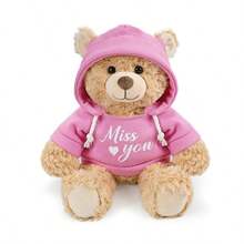 1个疗愈忏悔泰迪熊毛绒玩具，心形文字填充玩偶，泰迪熊拥抱爱心，泰迪熊拥抱玫瑰，情侣/闺蜜祝福礼物，女孩生日/母亲节/毕业礼物 - 彩色 - 查看 16