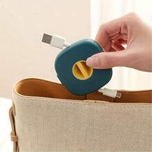 1 Pc - Portable Cable Organizer | Retractable Cable Organizer, Suitable For Organizing Cables Such As Headphones, USB Cables, Mobile Phone Cables, Mouse Cables, Headphone Cables, Charging Cables, Etc. - Multicolor - View 9