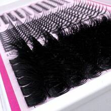 LIMEIKAI Mi giả 200D dạng chùm, mi dưới và mi nhọn, mi nối dạng chùm, mi giả gai nhọn, mi tự làm kiểu cổ tích/manga. - Xem 8