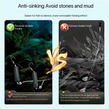 Bộ 5 lưỡi câu cá chép đáy ngược, lưỡi câu đôi, ống nổi cải tiến, bộ lưỡi câu cải tiến, lưỡi câu cá vược, lưỡi câu cá biển. - Nhiều màu - Xem 9