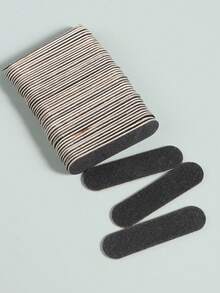 10/100 chiếc dũa móng tay mini màu đen dùng một lần - Dũa móng tay hai mặt có giấy nhám dùng cho làm móng tay và móng chân. - màu đen - Xem 5