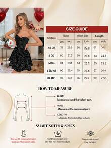 女士无袖亮片红色迷你A字连衣裙，适合派对、鸡尾酒会、婚礼宾客、圣诞节、情人节、新年等场合，也是女士正式礼服和圣诞服装的理想之选。黑色度假派对 - 黑色 - 查看 7