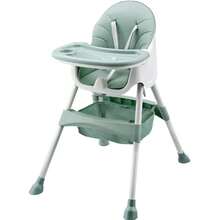 3 In 1 Baby Products, Foldable And Portable, Very Suitable For Outdoor Dining And Play. The Foldable Seat Is Equipped With A Five-Point Pressure Fixing Device And A Double Plate. - Green - View 5