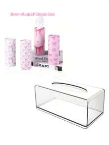 Transparent Desktop Tissue Box, Nordic Minimalist Style Tissue Paper Holder For Home, Restaurant, Living Room, Bedroom - Clear - View 11