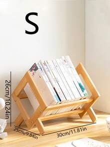 1 chiếc kệ sách mini sáng tạo, giá để sách để bàn, giá đỡ sách đơn giản, kệ lưu trữ và sắp xếp sách. - Xem 3
